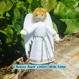 Handmade Boy Angel Doll – Guardian Angel with blonde hair