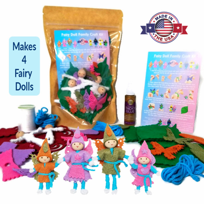 Made in the USA Fairy Doll Craft Kit Light Skin – Wildflower Toys ™
