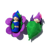 Peg doll craft kit with flower fairy beds