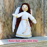 Christmas  Angel doll brown hair