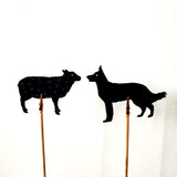 Sheep and dog shadow puppets made in the USA