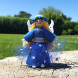 Blue Fairy Doll with Flower Wreath
