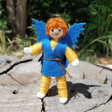 Blue & yellow boy fairy doll toy