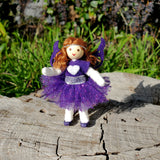 Purple rainbow fairy doll light brown hair