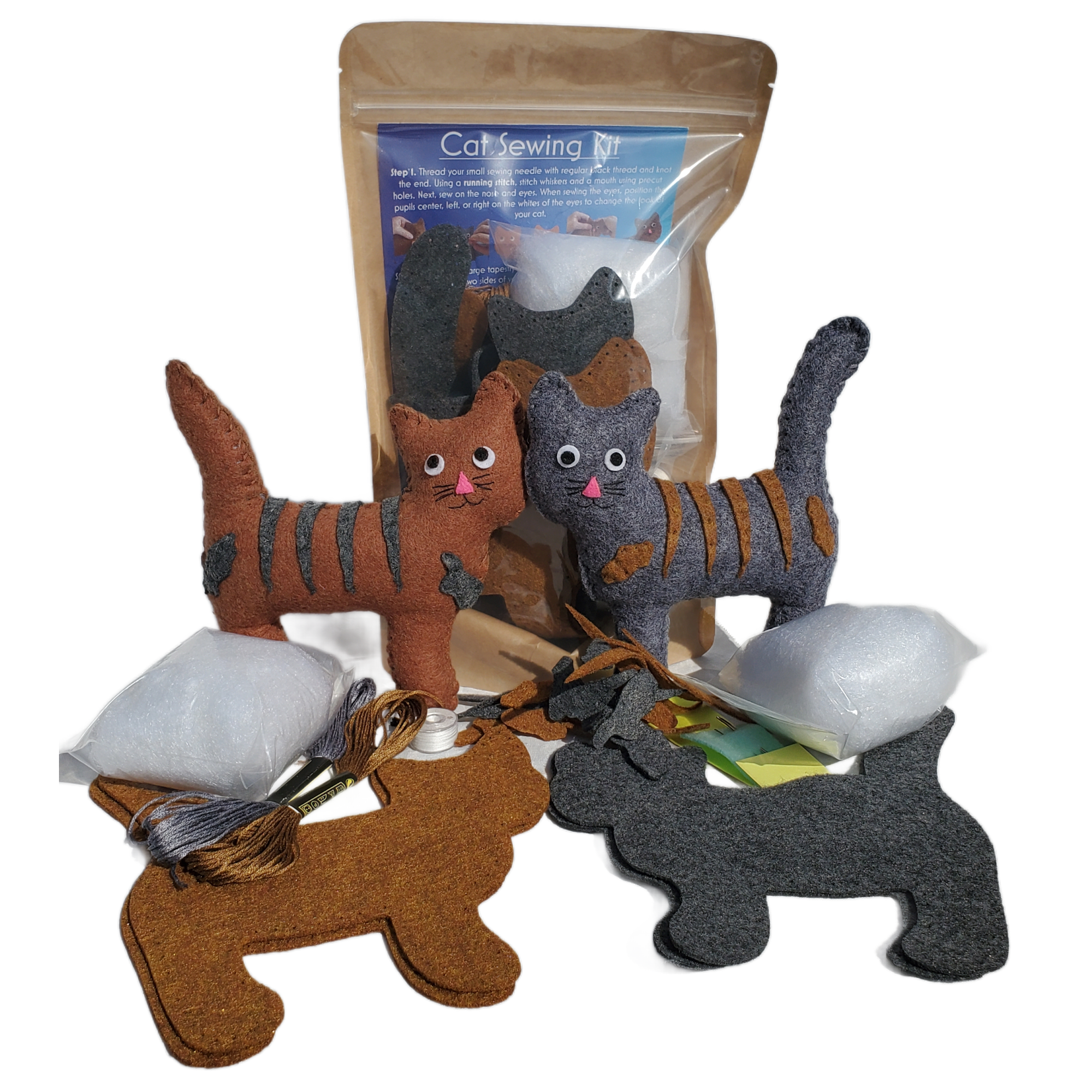Cat Sewing Kit Felt Craft Kit for Kids – Wildflower Toys ™