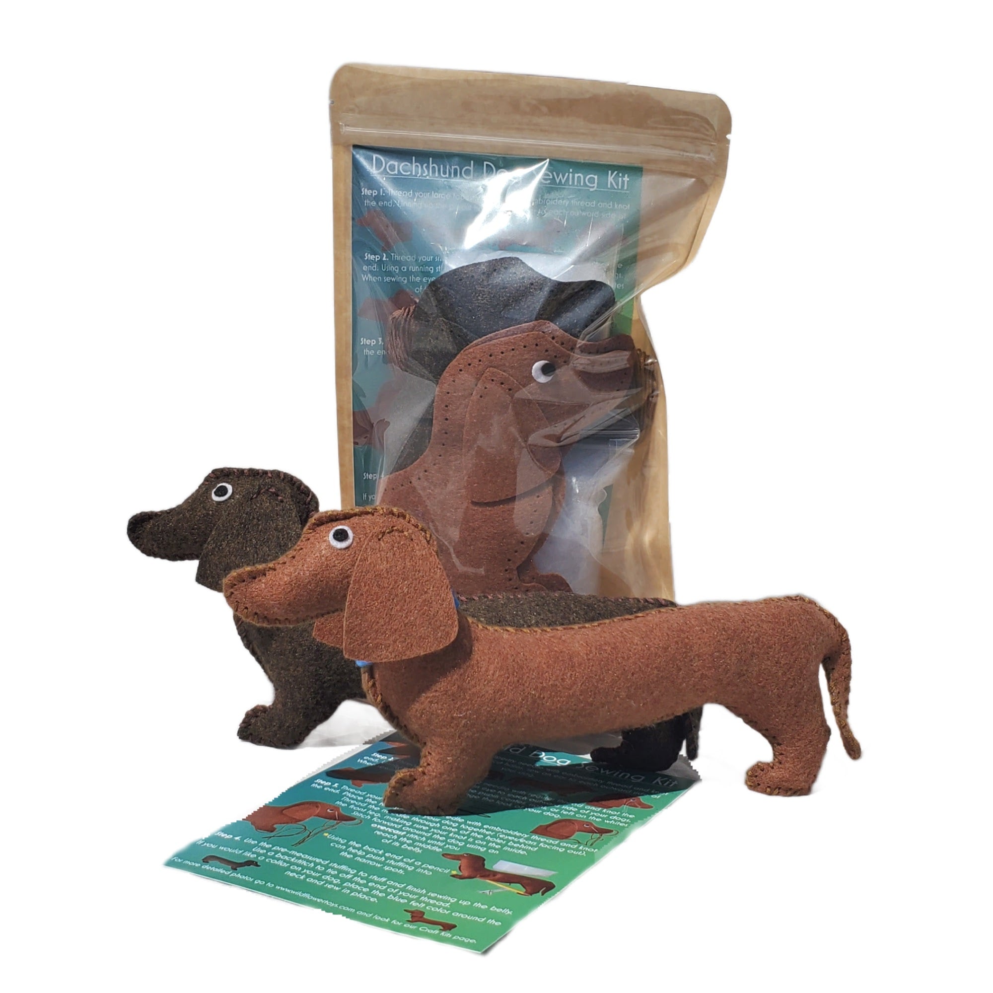 Weiner Dog Sewing Kit Felt Craft Kit for Kids – Wildflower Toys ™