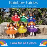Rainbow fairy dolls handmade by Wildflower Toys
