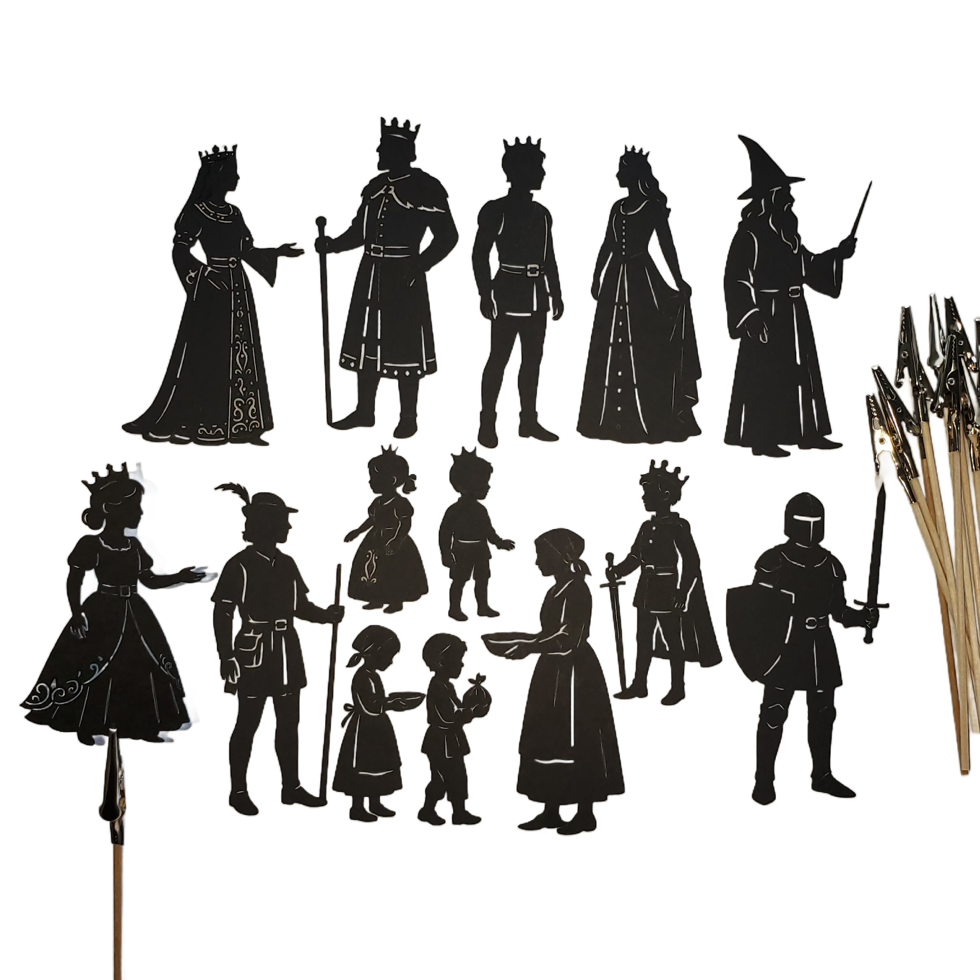 Shadow Puppetry 3枚セット Medieval Castle Shadow Puppets Set – Wildflower Toys ™