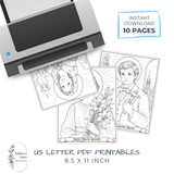 Young Catholic Saints Coloring Bundle – 10 Christian Coloring Pages