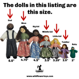 Little House on the Prairie Dollhouse Family