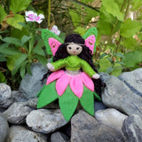 Woodland Fairy Doll (green & pink)