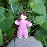 Handmade Toddler Sister Dollhouse Doll - Heather Purple