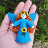Blue Sunflower Fairy Doll