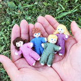 Handmade Toddler Sister Dollhouse Doll - Heather Purple