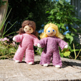Handmade Toddler Sister Dollhouse Doll - Heather Purple