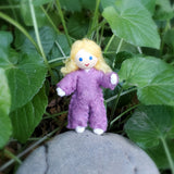Handmade Toddler Sister Dollhouse Doll - Heather Purple