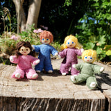 Handmade Toddler Sister Dollhouse Doll - Heather Purple