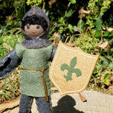 Dollhouse Castle Knight Doll (Green tunic)