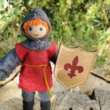 Dollhouse Castle Knight Doll (red tunic)