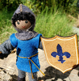 Dollhouse Castle Knight Doll (blue tunic)