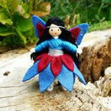 Woodland Fairy Doll (blue & maroon)