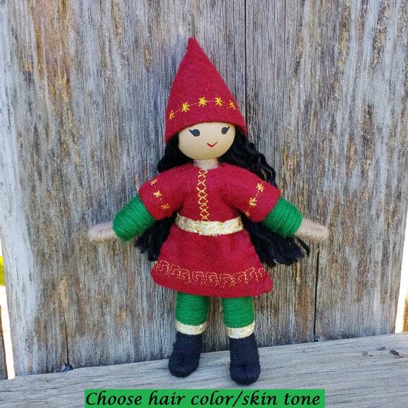 Holiday Caring Elves Girl Asian