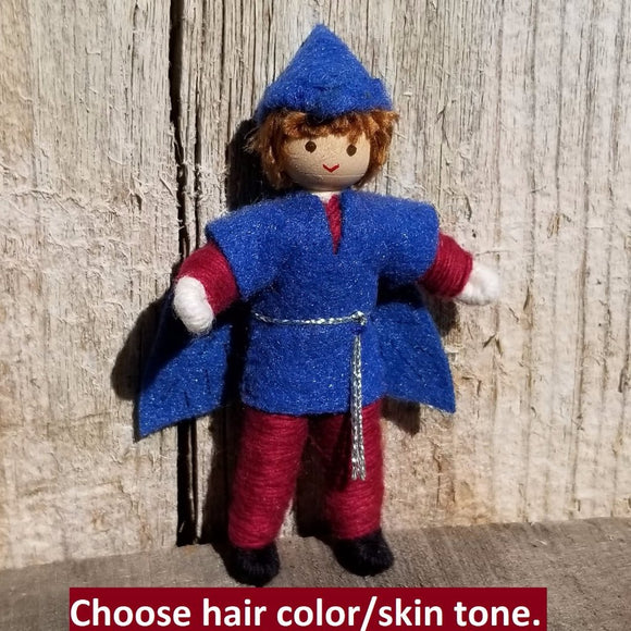 Fairy Doll Boy Blue - Maroon