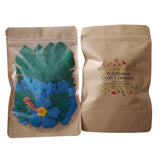 Precut Felt Blue Hibiscus Flowers & Leaves
