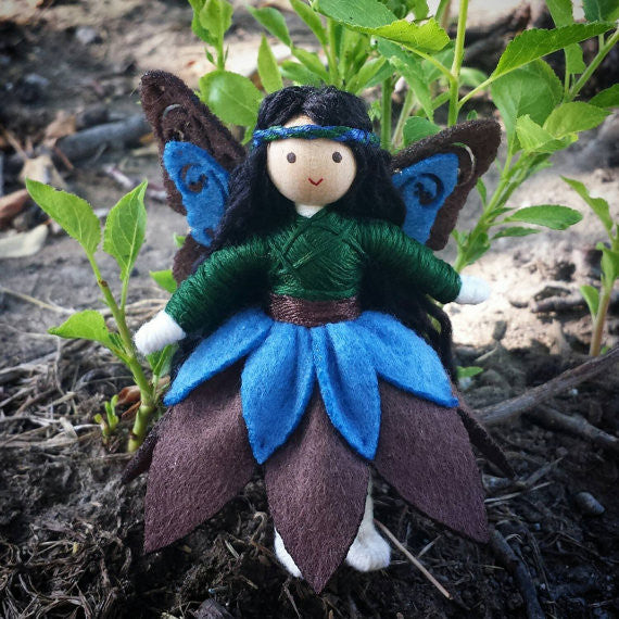 Woodland Fairy Doll (blue brown)