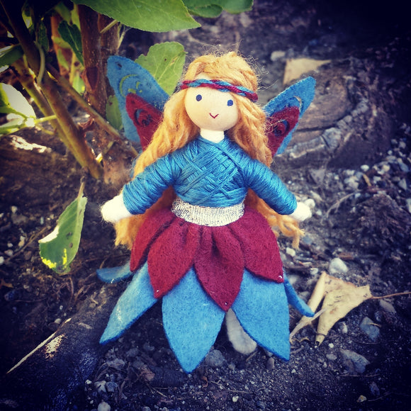 Fairy doll handmade bendy doll Wildflower toys