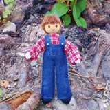 Handmade Dollhouse farmer doll