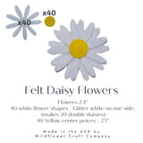 Precut Felt Daisy Flowers