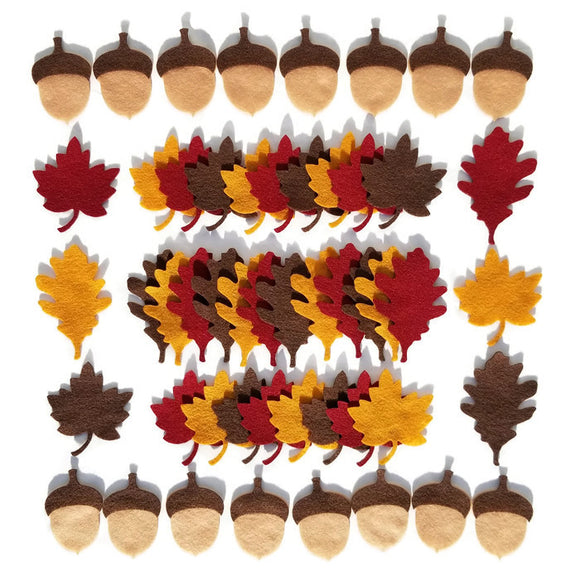 Felt Autumn Leaves and Acorns