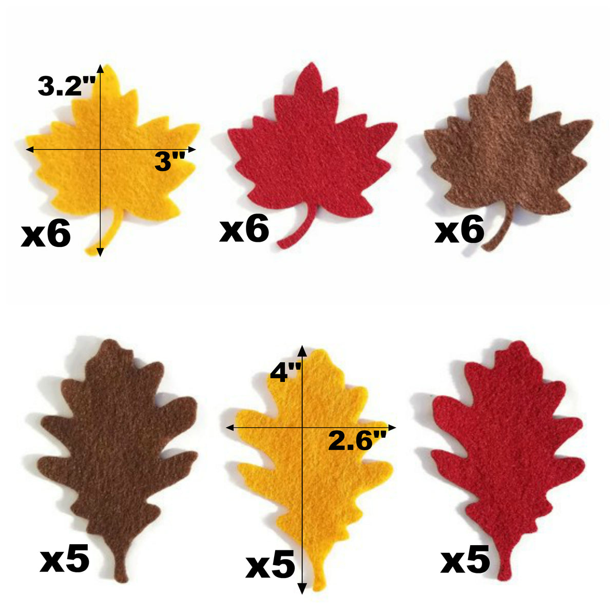 Felt Autumn Leaves and Acorns Wildflower Toys