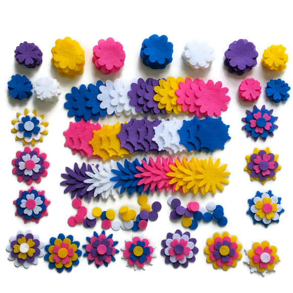 Felt Flower Shapes - Sunshine Mix