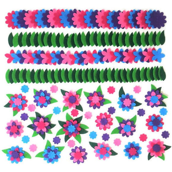 Felt Felt Flowers and Leaves