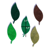 Green Felt Leaves