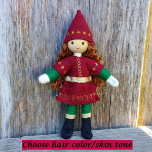 Holiday Caring  Elves Girl (light brown hair)