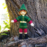 Holiday Caring  Elves Boy Dark Brown Hair