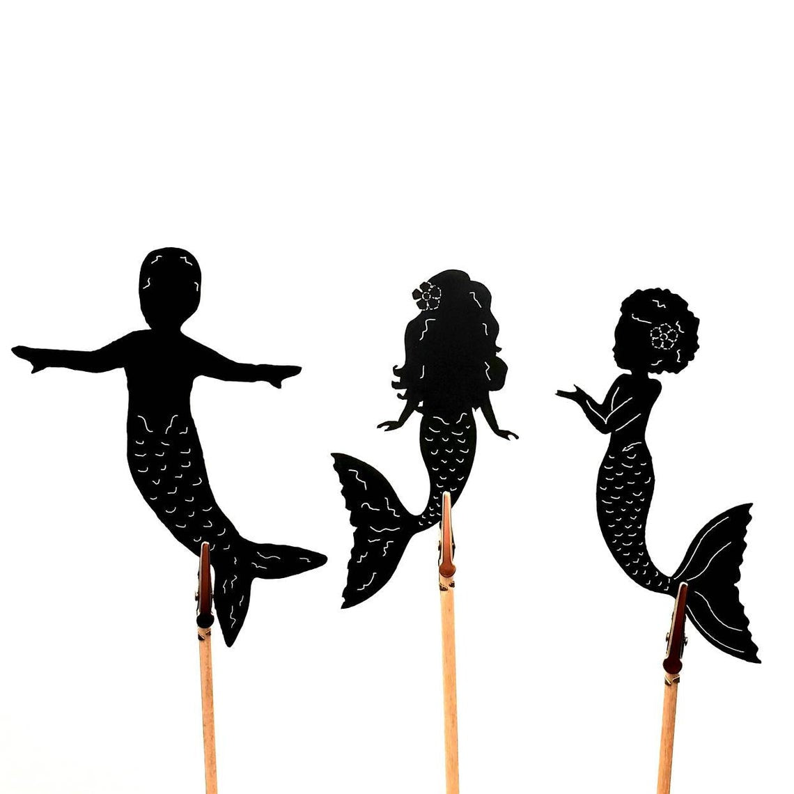 Mermaid Shadow Puppets – Wildflower Toys ™