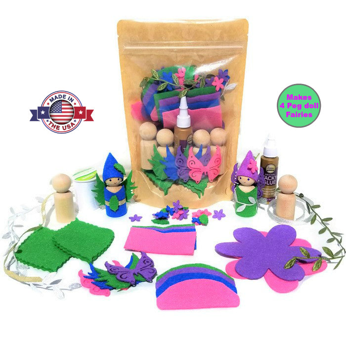 Peg Doll Fairy Kit Wildflower Toys