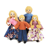 Dollhouse Family with Big Kids - Blonde Hair
