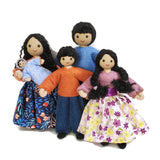 Dollhouse Family with Big Kids - Tan Skin