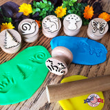 Wooden playdough stamps Play-Doh stampers Made in the USA