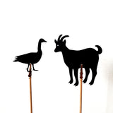 Goose and goat shadow puppet Made in the USa