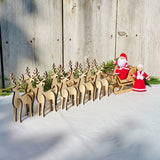 Santa Claus and Mrs. Claus Dolls with Wooden sleigh and reindeer