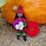 Holiday Caring  Elves Girl (dark brown hair)