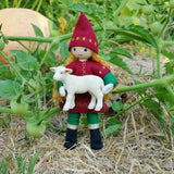 Holiday Caring  Elves Girl (dark brown hair)