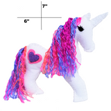 Felt unicorn craft rainbow hair