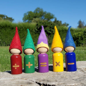 Math Gnome Peg Dolls